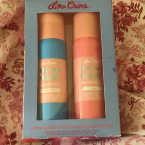 Lime crime unicorn hair two set spray blue , pink